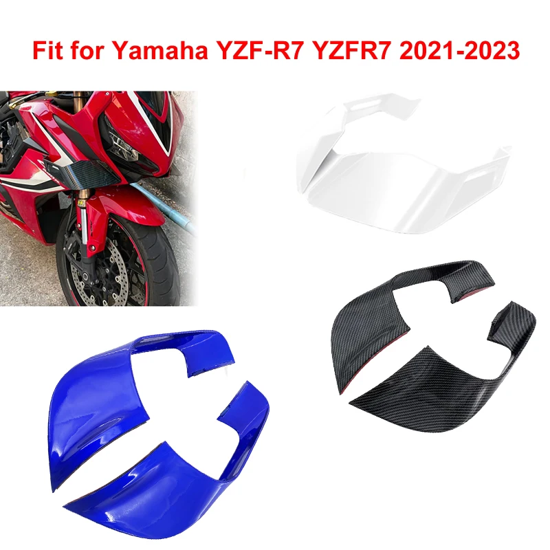 

Дефлектор, передний боковой спойлер, крылышко для Yamaha YZF-R7 YZFR7 2021 2022 2023, аэродинамическое крыло мотоцикла, комплект спойлеров из АБС-пластика R7