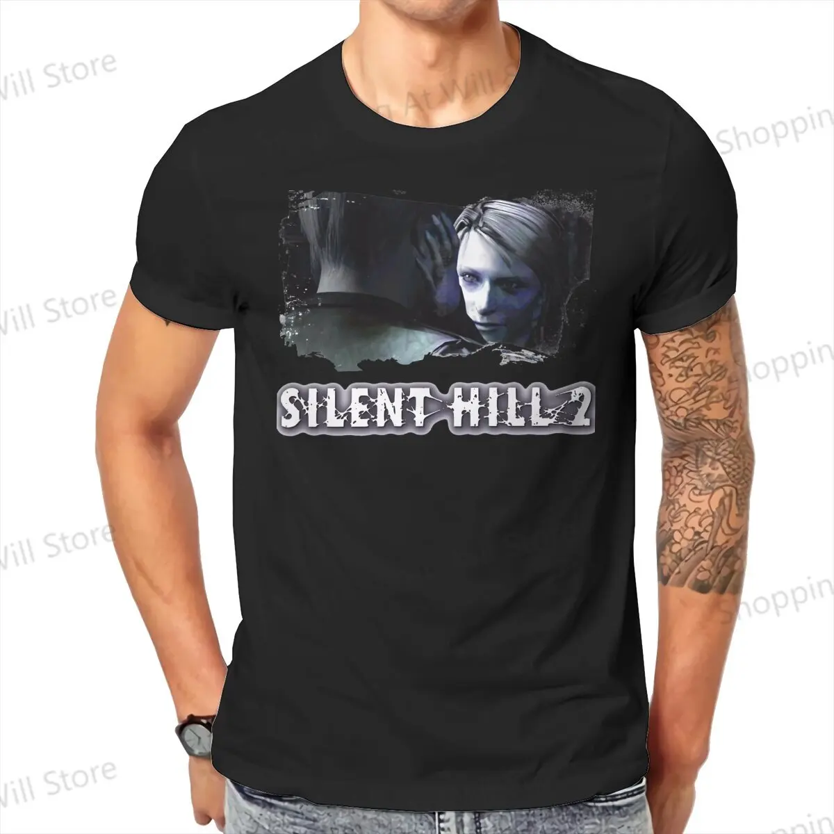 Tops 100% Cotton Leisure Sports  SILENT HILL 2 - Maria and James Men's and women's T-shirts Tshirt Top