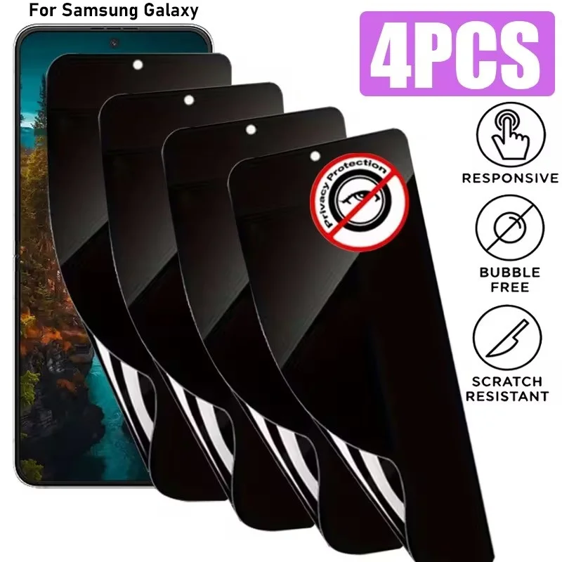 4Pcs Privacy Hydrogel Film For Samsung Galaxy S25 S26 Plus Ultra Film For Samsung Galaxy S25 S26 Ultra Screen Protector