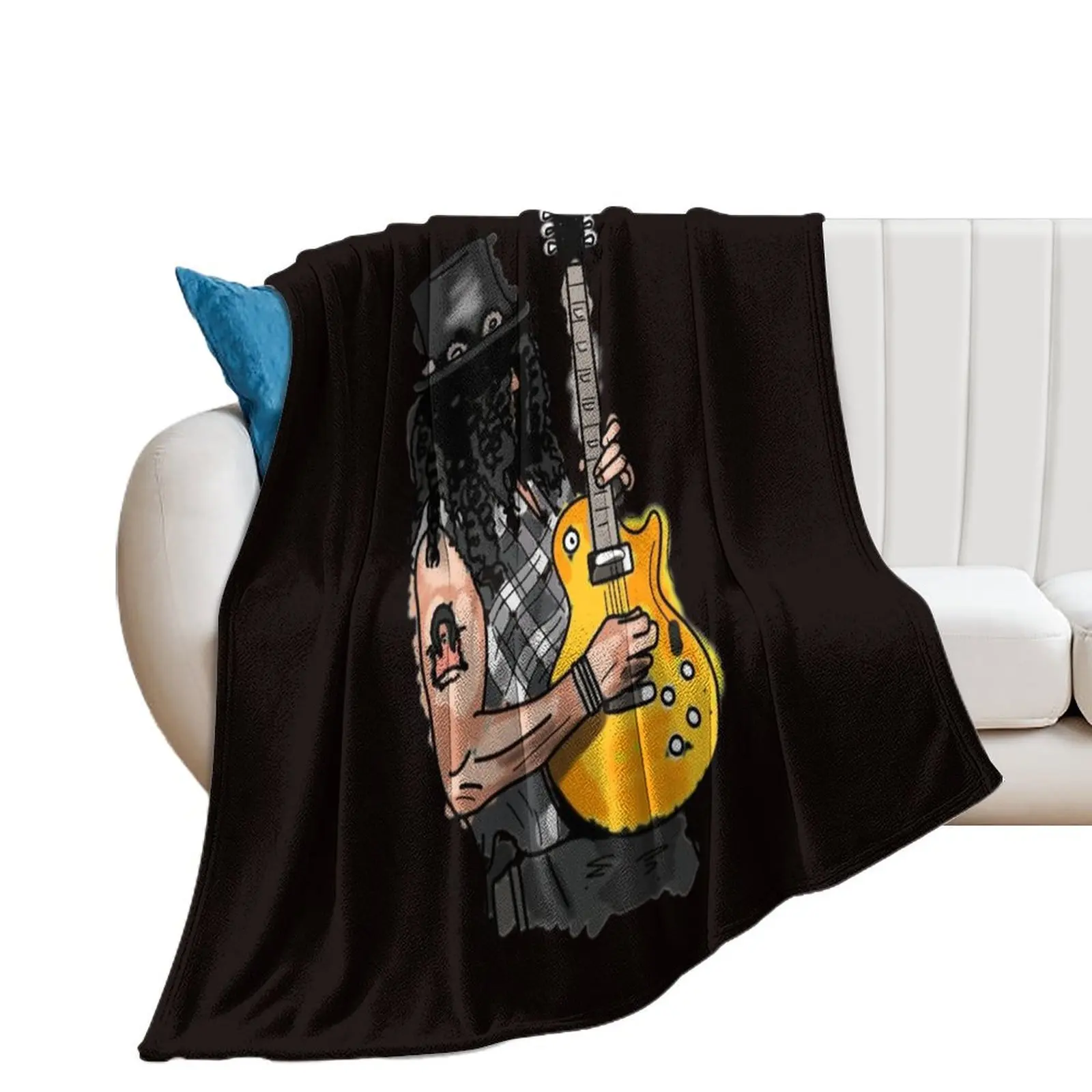 

Slash illustration Throw Blanket Furry Camping For Decorative Sofa Nap Blankets