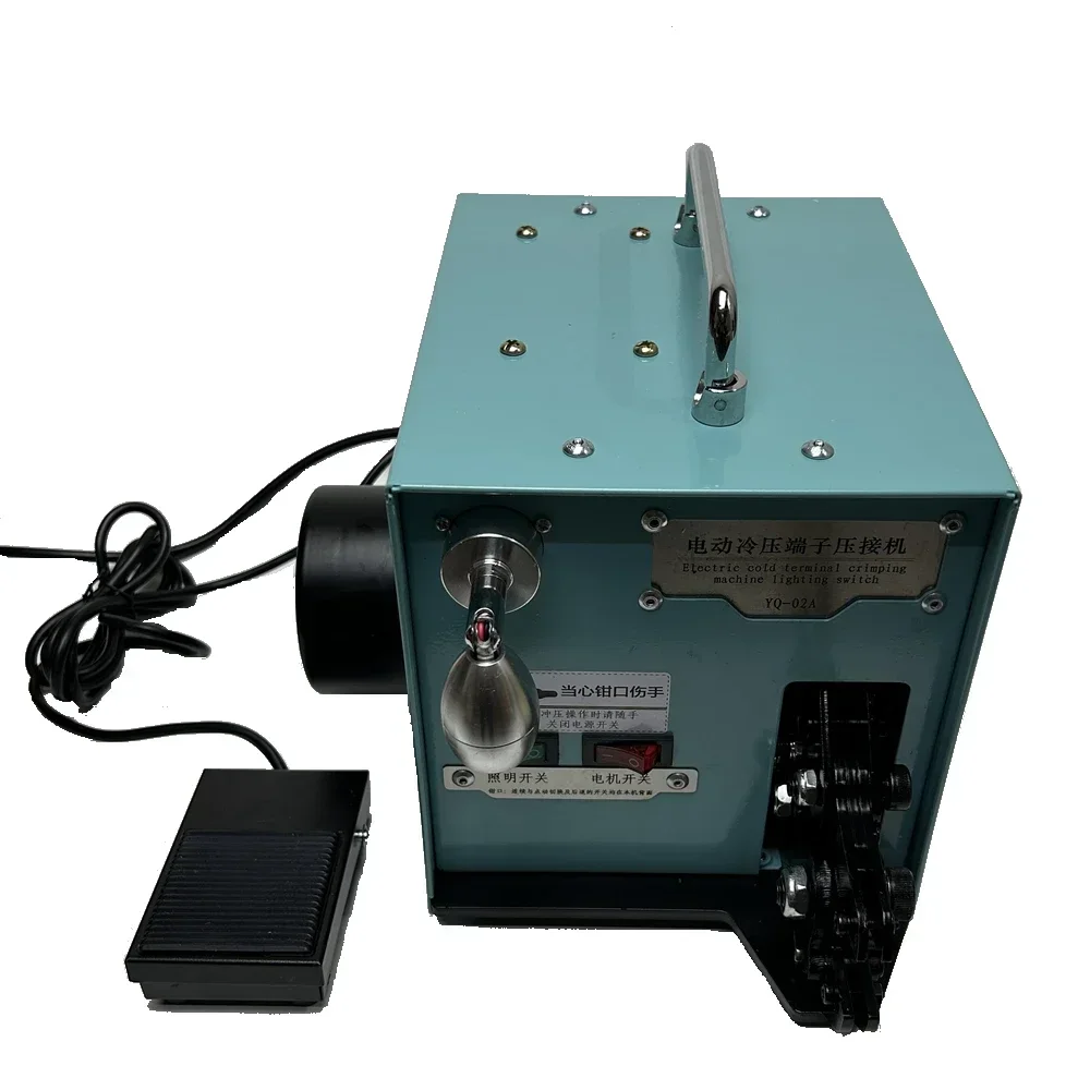 220V Terminal Crimping Machine 60W/220V 50Hz Electric Cold Pressing Terminal Crimper Tools with Exchangeable Die Sets