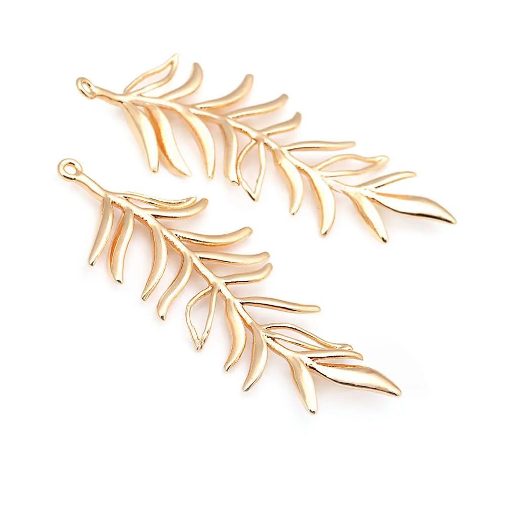 4PCS 18K Gold Color Brass Tree Branch Charms Pendants High Quality Diy Jewelry Making Necklace Earrings Accessories for Women