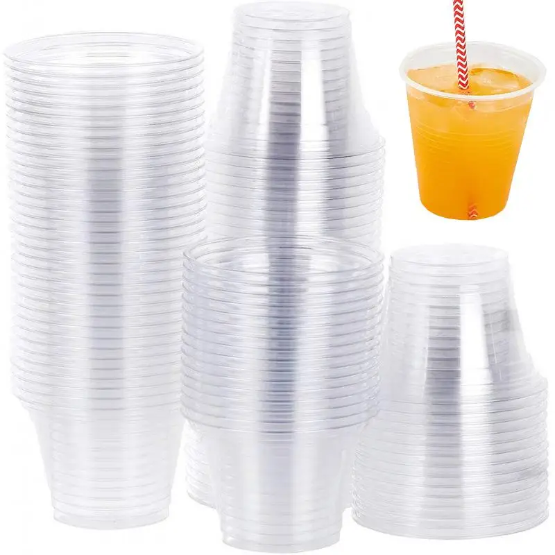 200/300/500 pcs transparent Plastic New Disposable outdoor picnic plastic tasting cup Birthday  Kitchen  Party Tableware.