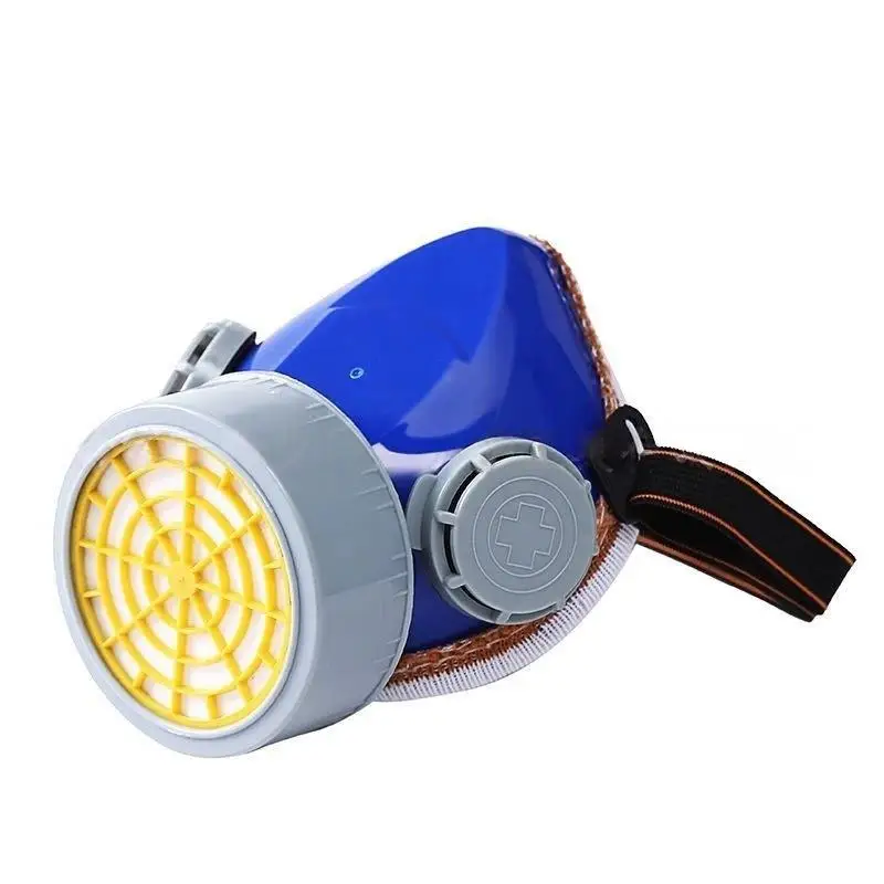 Half Face Dust Gas Mask, Soft Rubber Chemical Respirator Filter for Industrial Spraying Painting