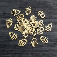 10pcs 12x9mm 316 Stainless Steel Gold Plated Hand Small Charms Pendant For Necklace DIY Jewelry Making Findings Accessories