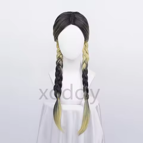 Anime Haitani Ran Haitani Rindo Cosplay Wig Tenjiku Rokuhara Tandai Double Long Twist Braid Hair Wig + Wig Cap