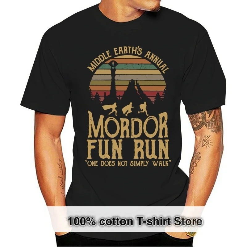 Middle Earths Annual Mordor Fun Run T Shirt Unisex Black S-6XL T-Shirt Running