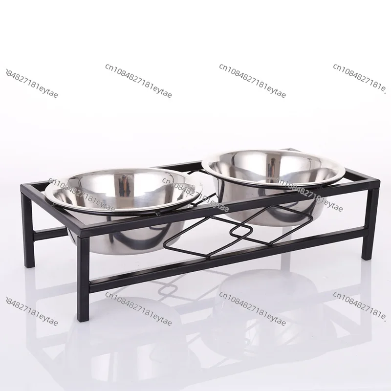 

Wrought Iron Automatic Pet Feeder Stand Universal Water Bowl Rack for Cat Dog