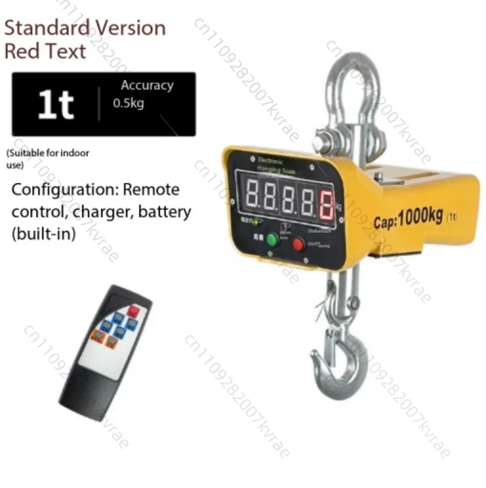 Digital Hanging Scale 5000KG Portable Heavy duty Crane  LED Display Industrial Hook Electronic