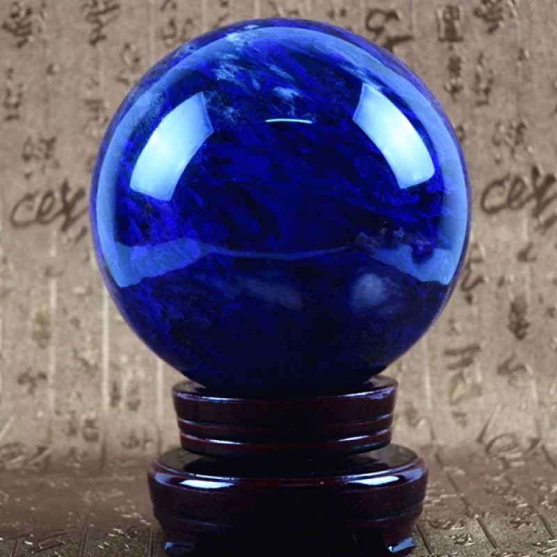 

In-Car Genuine Natural Blue Crystal Ball Aquamarine Ornament Internet Celebrity Wealth-Attracting Crystal Raw Stone