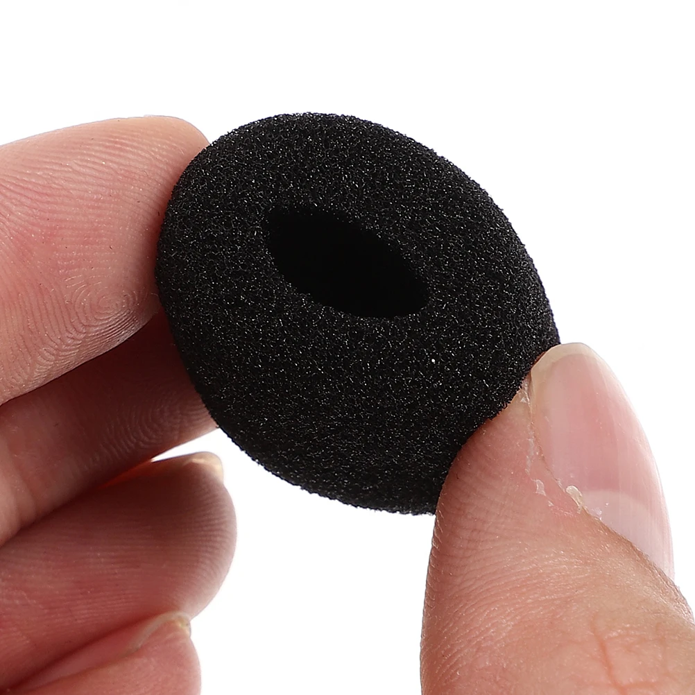 

10 Pcs Lapel Mic Blow-proof Bee Microphone Mini Windscreen for Headset Sponge Black Cover Mics Sock