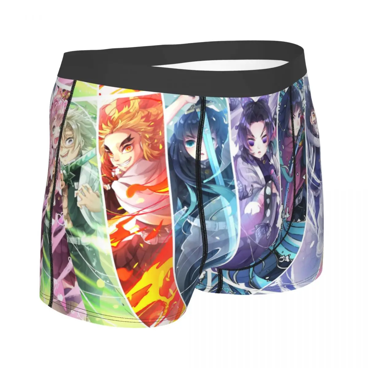 Men's Special Demon Slayer Underwear, Kimetsu No Yaiba Boxer Briefs, Roupa Interior Altamente Respirável, Shorts Estampados em 3D, Qualidade Superior, Idéia Presente