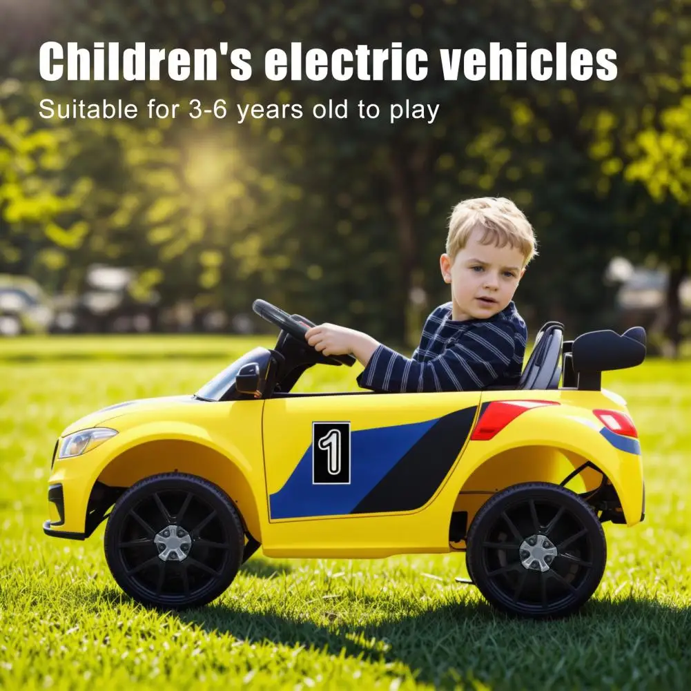 4-Wheels Quad Kids Electric Car, Toddler Electric Racing Car with LED Headlight, Music Function, Instrument Board