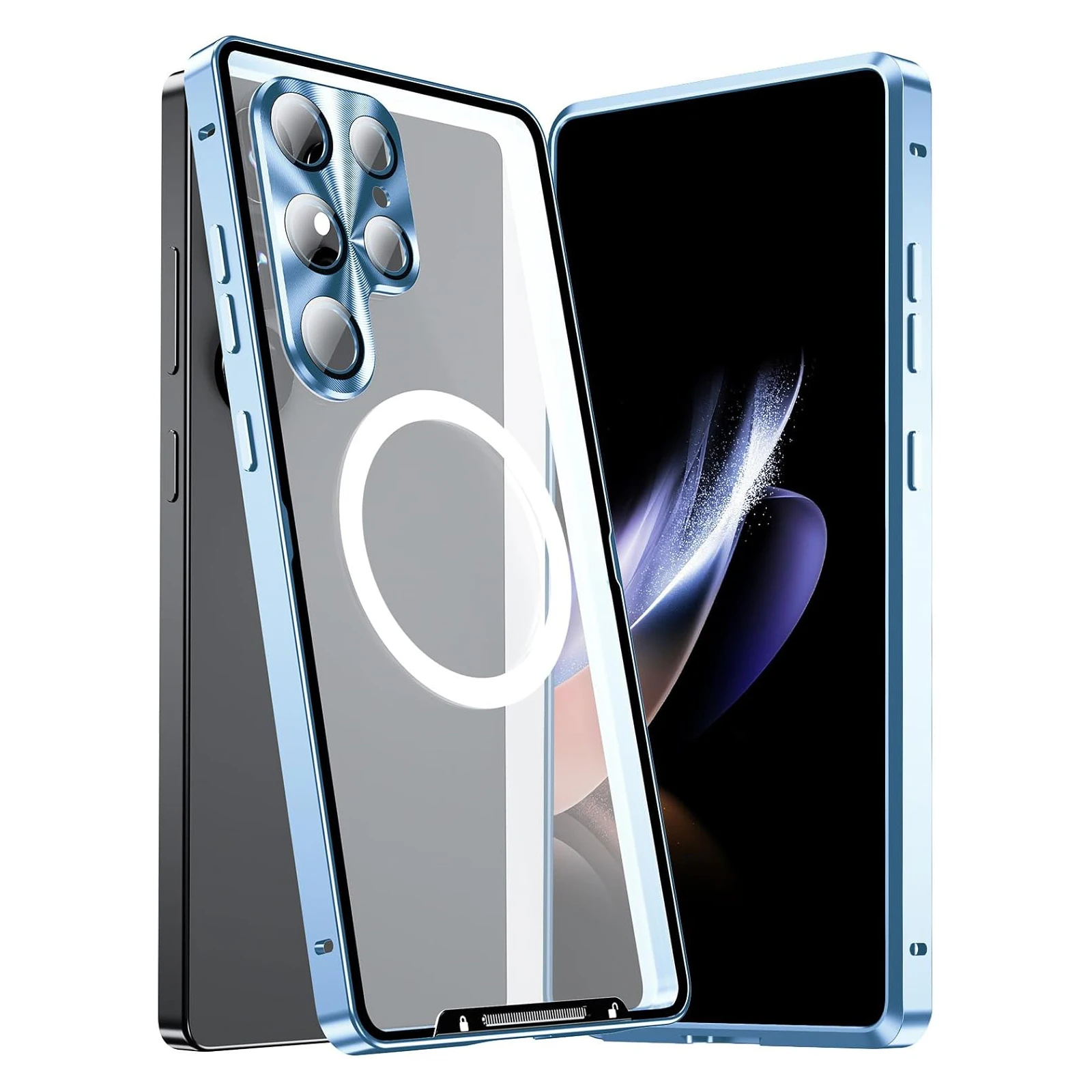 

Чехол для Samsung Galaxy S26 Ultra: магнитный, тонкий, из закаленного стекла, противоударный, металлический, с защитой от скольжения