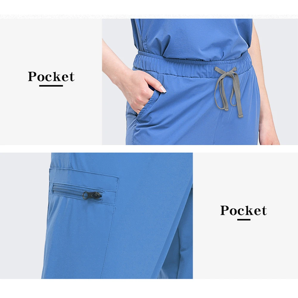 เสื้อและกางเกงชุดยูนิฟอร์มทางการแพทย์แบบนุ่ม ลดเลือนริ้วรอย สำหรับผู้หญิง ทำงานในคลินิก/ศัลยกรรม/ร้านขายสัตว์เลี้ยง/แพทย์/พยาบาล