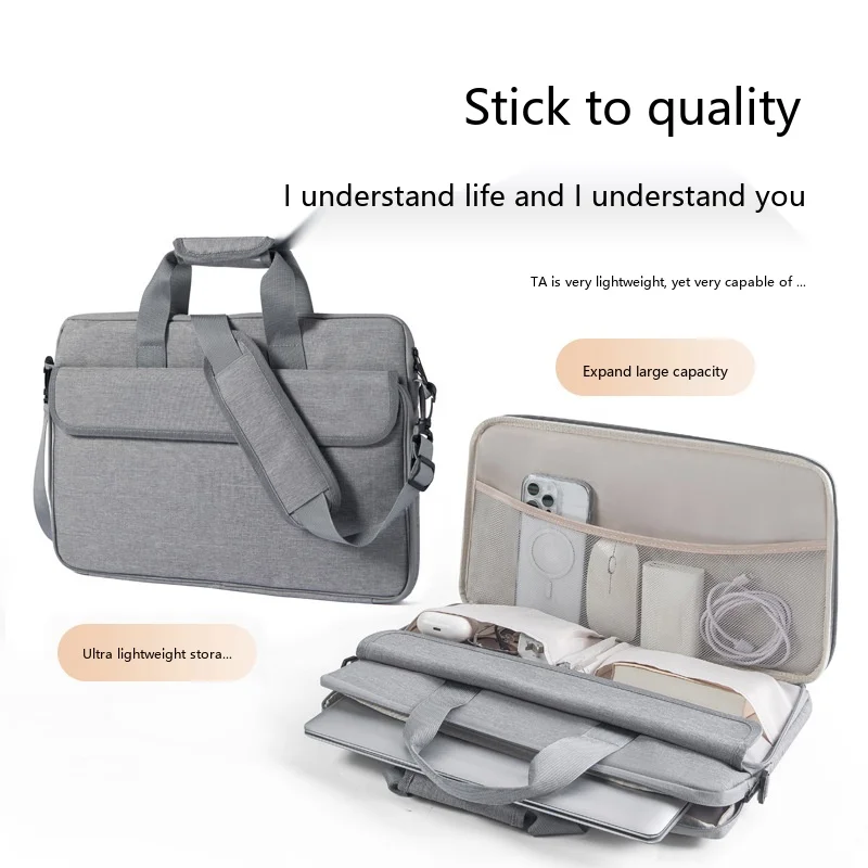 Large Capacity Laptop Crossbody Bag 14-17 Inch Oxford Shoulder Handbag for Travel