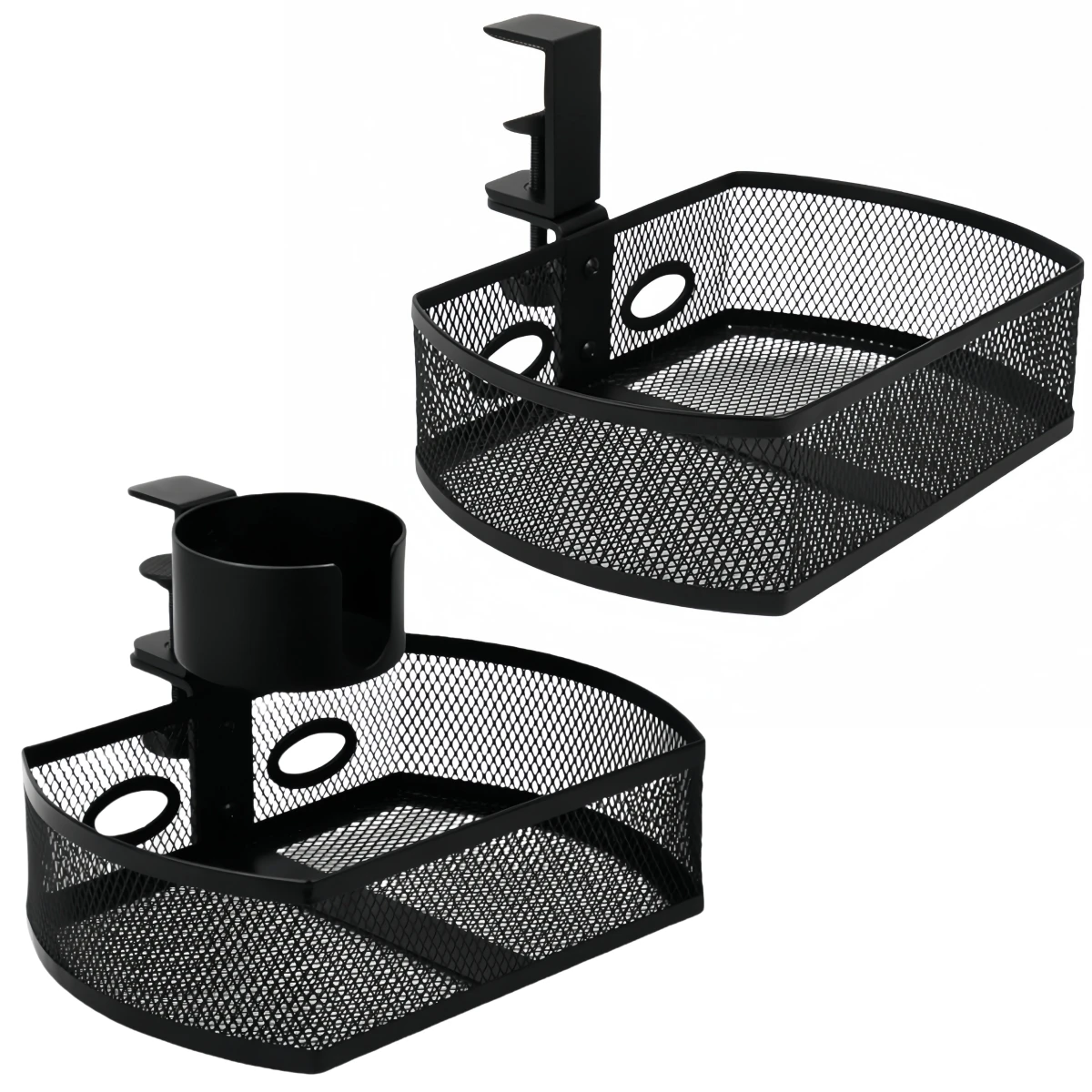 Organizer Holder Under Desk Organizer Cup Holder Table Management Rotating Tray For Home / Offices 25 X 17 X 8cm