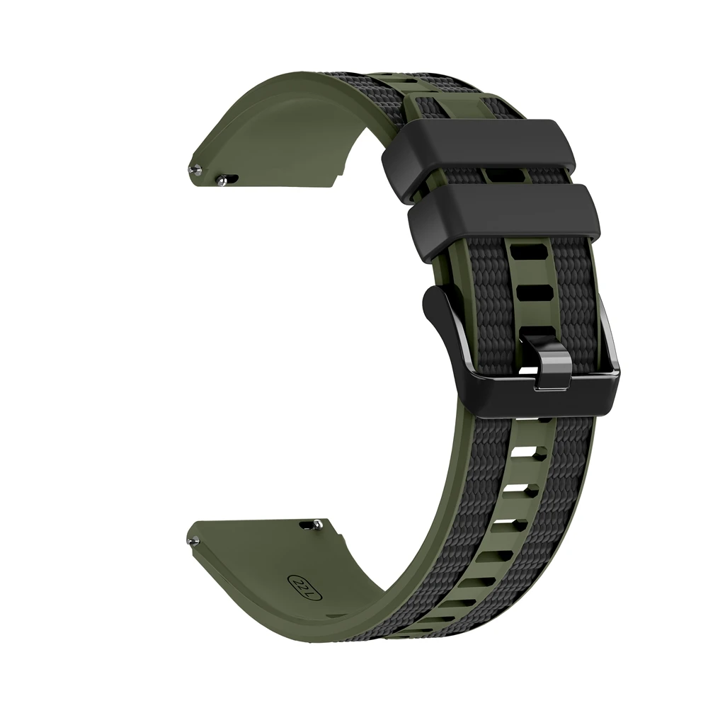 1:1 Official Silicone Strap For Huawei Watch Ultimate 2 Band For GT6 GT5 GT4 GT3 Pro 46mm Two Tones Bracelet 22mm Watchbands image 5