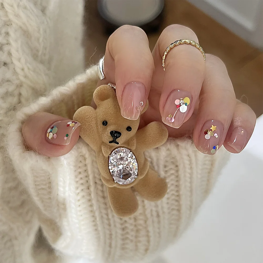1Jar Sparkly Colorful Round Dot Nail Art Sequins Iridescent Laser Nail Art Decoration Y2K 1/2/3mm Mini Round Manicure Flakes
