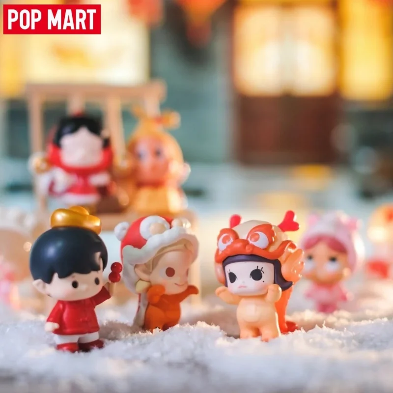 Caja Misteriosa de Regalo con Mini Muñeco de la Serie Pop Bean Lucky de Pop Mart, Edición Limitada del Año del Caballo, Modelo de Caballito Adorable Mamafufu