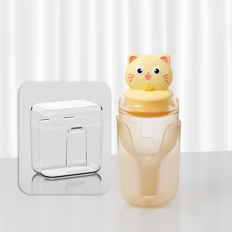 Cartoon Cat Newborn Feeding Cup with Silicone Baby Pacifier Style Prevent Choking Medication Tool Maternal and Infant Supplies