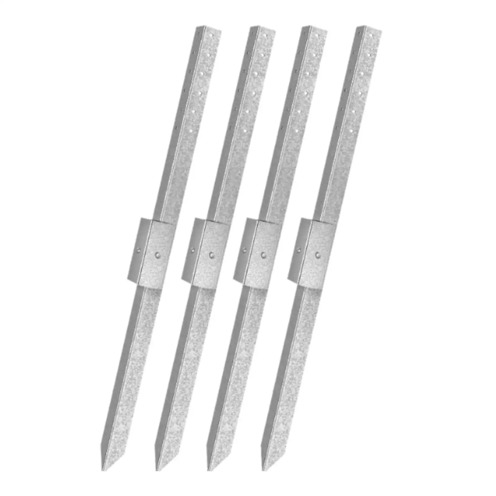 

4 Pieces Fence Post Repair Stakes Replaceable Repairing Tilted Fence Post Backyard Fence Post Anchor Ground Spikes Heavy Duty