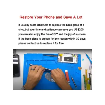 Výměna zadního skla pro Samsung Galaxy S10+ Plus se sadou nástrojů a předinstalovaným lepidlem (Prism Black) 10 nejlepší prodej Displej Samsungu S10 - №8