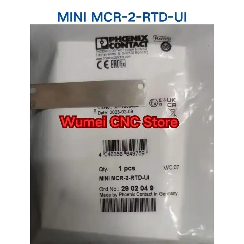 

Brand new without packaging PHOENIX isolator MINI MCR-2-PTB 2902066