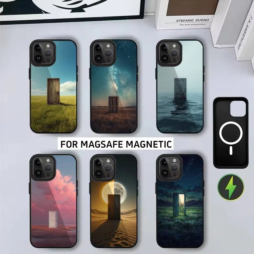 

Gate to Another World Door Phone Case For iPhone17,16,15,14,13,12,11 Plus,Pro Max Magnetic For Magsafe Wireless Charging