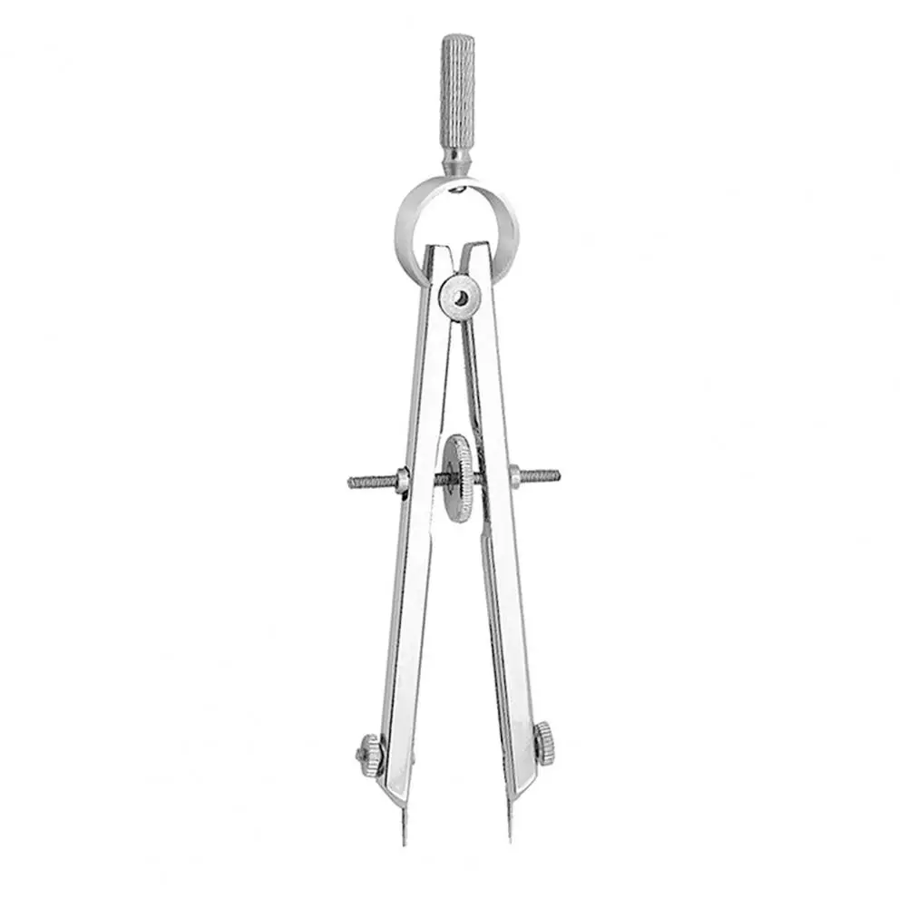 Divisore per arco con bussola regolabile in materiale metallico Set di strumenti di disegno per ingegneria Divisore per pinza a molla in metallo per la geometria