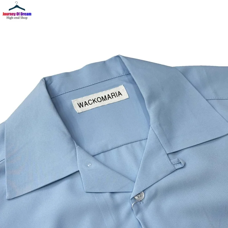 

Spring Summer Brand WACKO MARIA 25SS New Solid Colour Premium Casual Graffiti Hawaii Short Sleeve Shirt