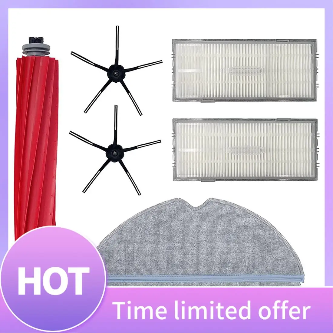 

B69C 1Set Accessory Kit For Xiaomi Roborock S7 S7+ T7S T7 Plus T7S Plus Vacuum Cleaner, Roborock Replacement Parts