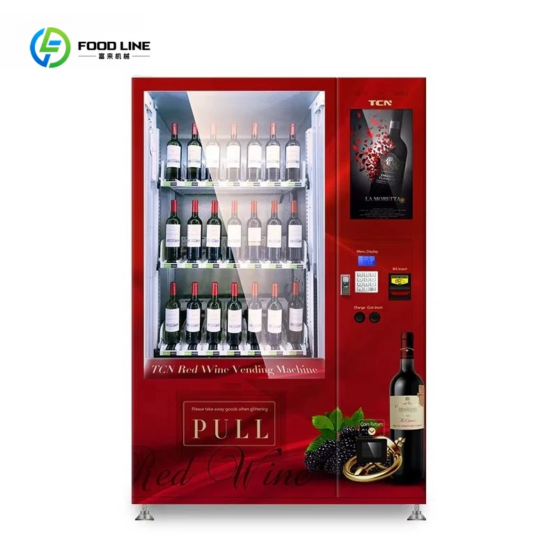 

Red Wine Whiskey Vending Machine Beer Wine Bottle Vending Machine with Age Verification
