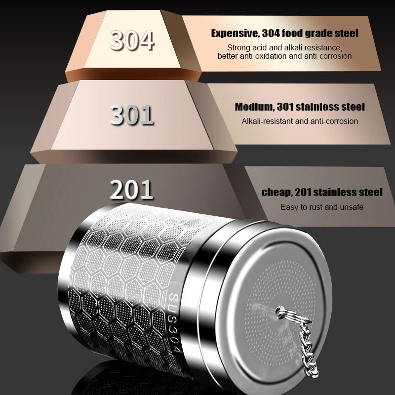 Saringan teh, saringan teh jala ekstra halus untuk teh longgar, saringan teh Stainless Steel dengan kait rantai panjang