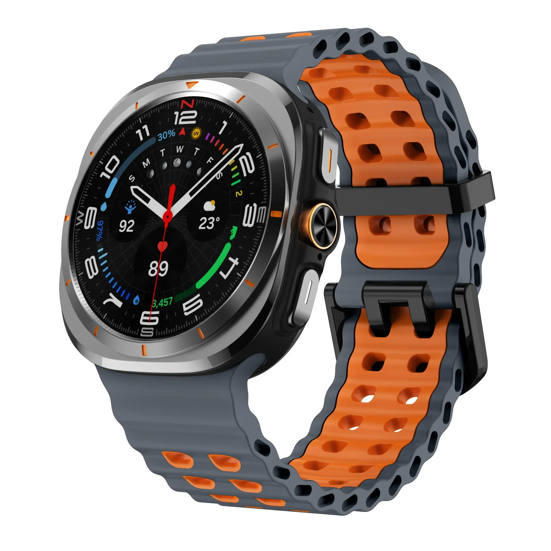 Silicone Strap For Samsung Galaxy Watch 7 Ultra 47mm Marine Sports Bracelet Watchband Correa Galaxy Watch Ultra Band Accessories
