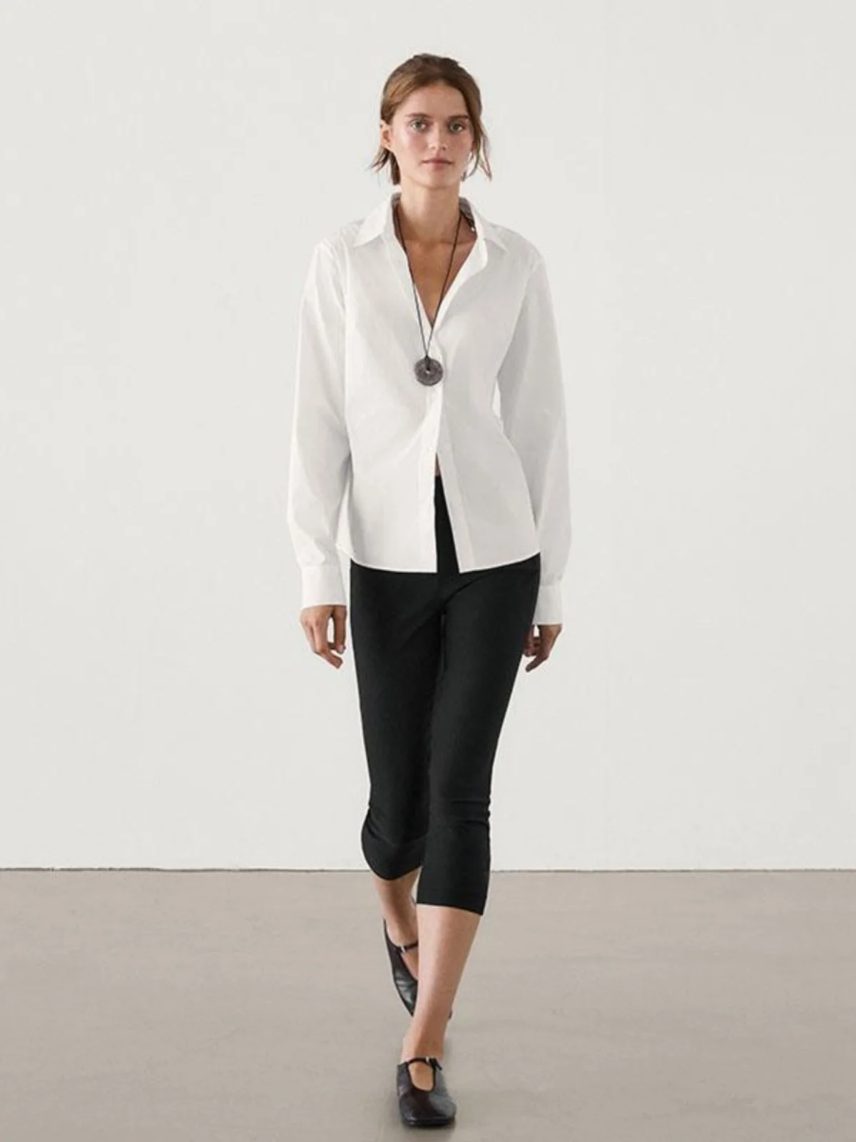 Casual commuter sle longo sve branco irt roupa interior para mulheres primavera nova chegada versátil escritório camada base inteligente