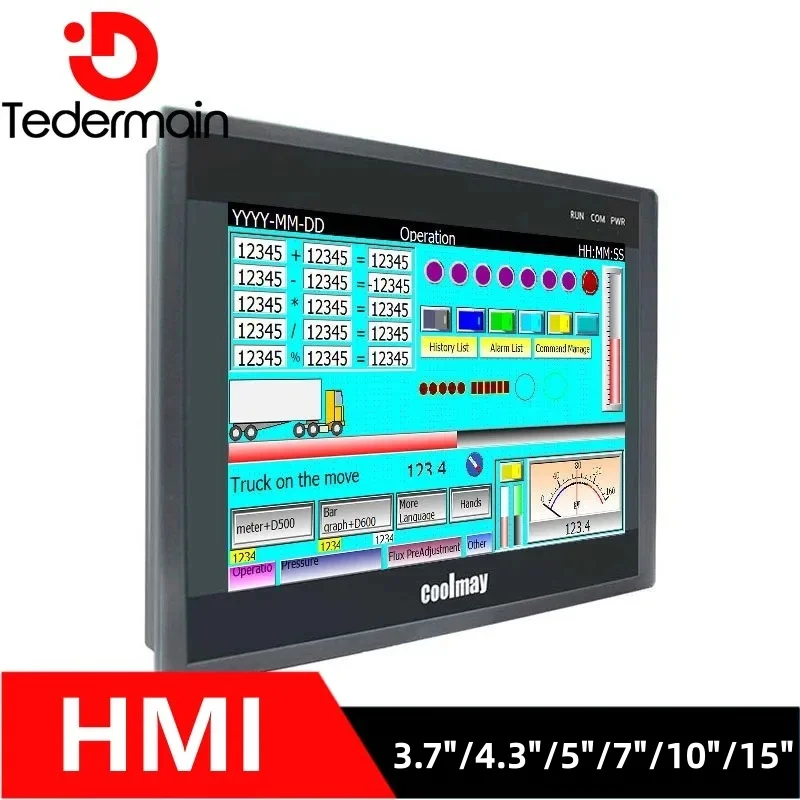 

Coolmay HMI 3,7 дюйма/4,3 дюйма/5 дюйма/7 дюймов/10 дюймов/15 дюймов TK6037FH TK6043FH TK6050FH TK6100FH TK6150FH Промышленный сенсорный экран RS485/R232