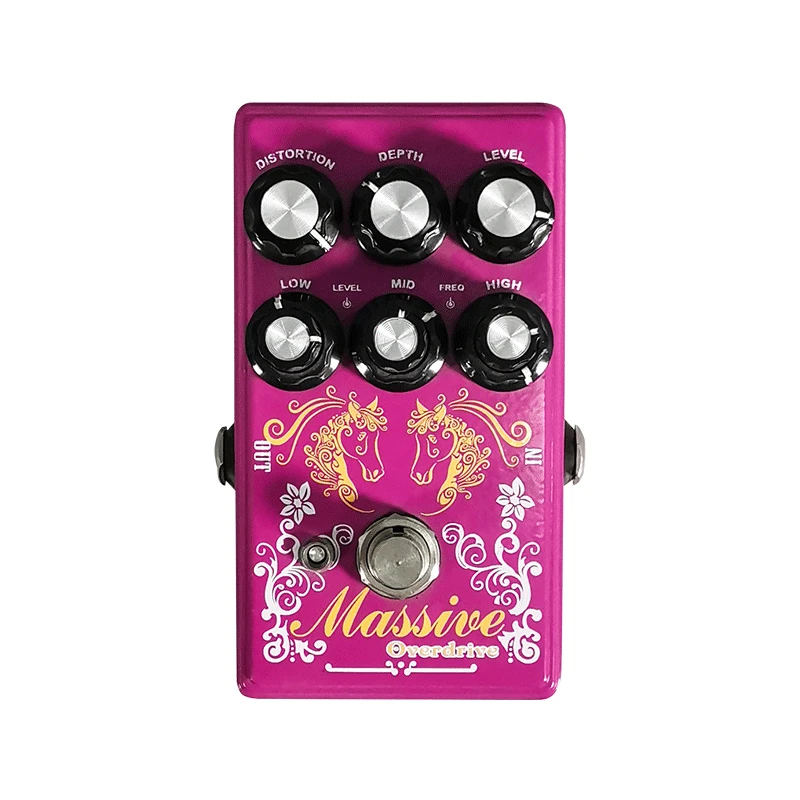Ginean Massive Distortion Overdrive Effect Pedal, Depth ,Level,3