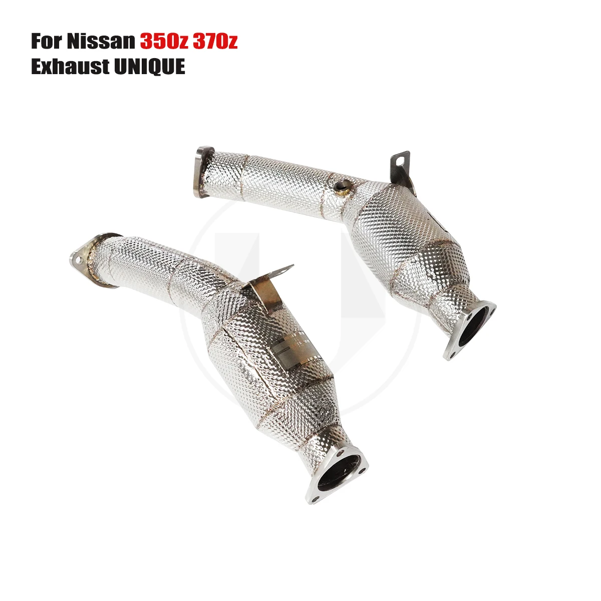 

UNIQUE for Nissan 350z VQ37 3.7L SS304 sports with heat shield metal catalytic exhaust downpipe