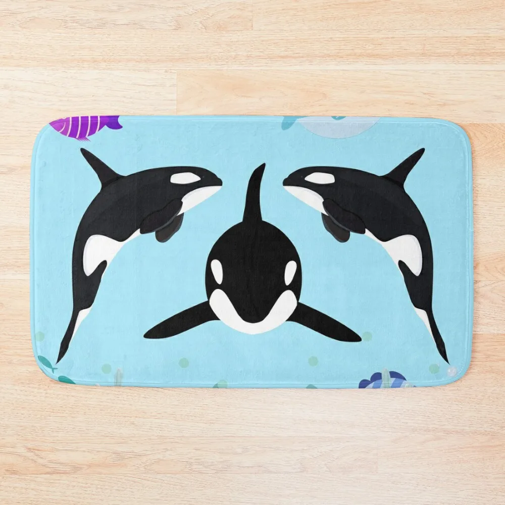 

Life Is Better With Orcas : New Design Bath Mat Carpet For Home Entrance Toilet Accessories Bathroom Mat