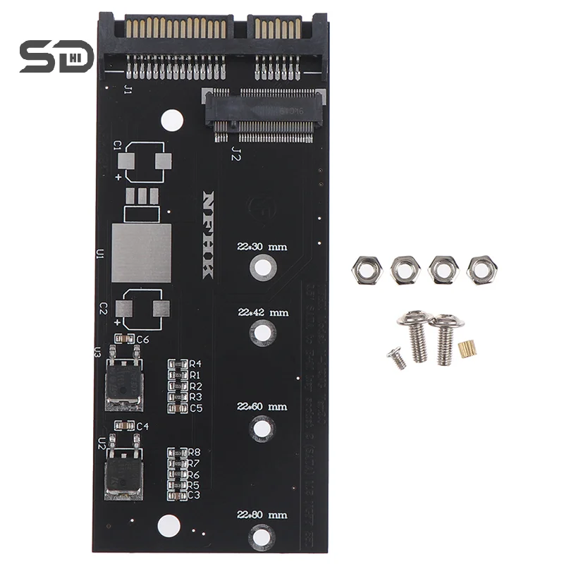 M.2 para Raiser Adaptador SATA, Conversor NGFF, 2.5 ", Cartão SATA3, Chave B para 2230-2280 SSD