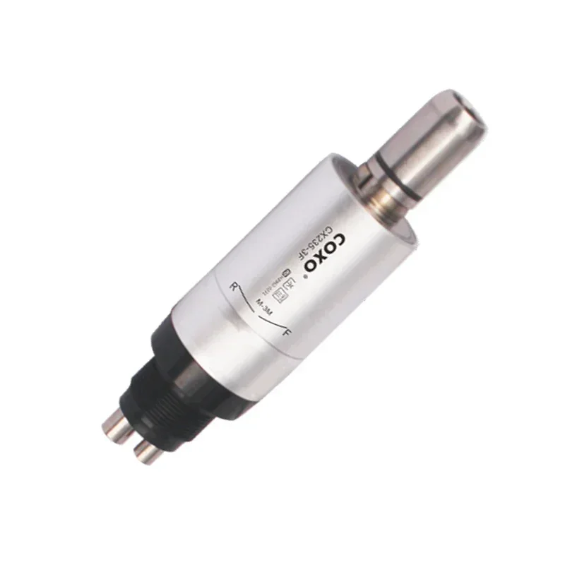 Coxo M-3M4 CX235-3F handpiece สแตนเลสความเร็วต่ำ-มอเตอร์ลม4รูด้านนอกทางน้ำสำหรับการควบคุมกระบวนการบดช้า