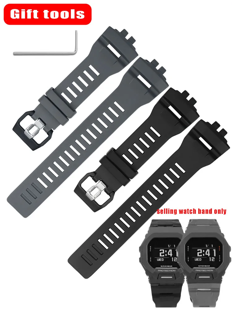 GBD 200 WatchBand Bracelet For G-SHOCK Casio GBD-200-1A GBD-200RD-4 Soft Silicone Strap Black Watch Belt Waterproof Sports Strap