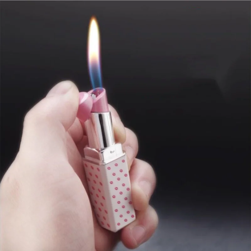 

2 Pack of Cute Lipstick Lighter Soft Flame Refillable Butane Unique Gift for Girls,Women,Girlfriends (Without Butane Gas)