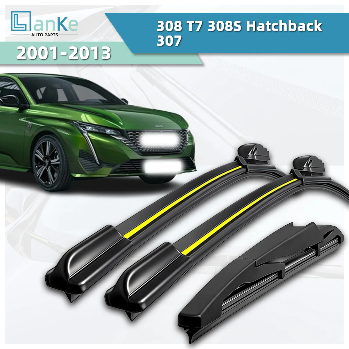 

Suitable For Peugeot 308 T7 308S Hatchback/307 (2001-2013) Car Wipers Stable And Durable Front Windshield Bidirectional Wipers