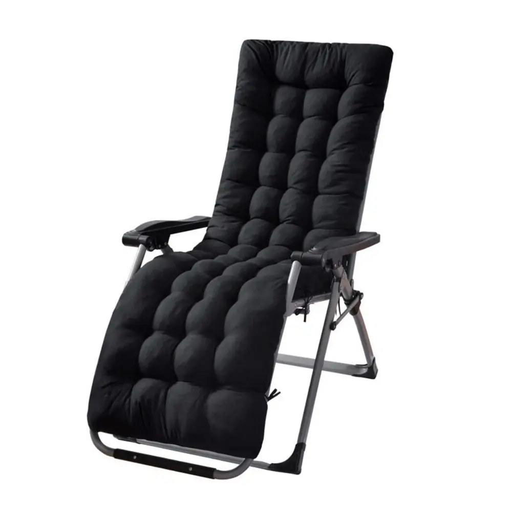 Brushed Fabric Recliner Chair Cushion Soft Padded Filling Tufted Surface Rocking Chair Cushion Integrated Backrest