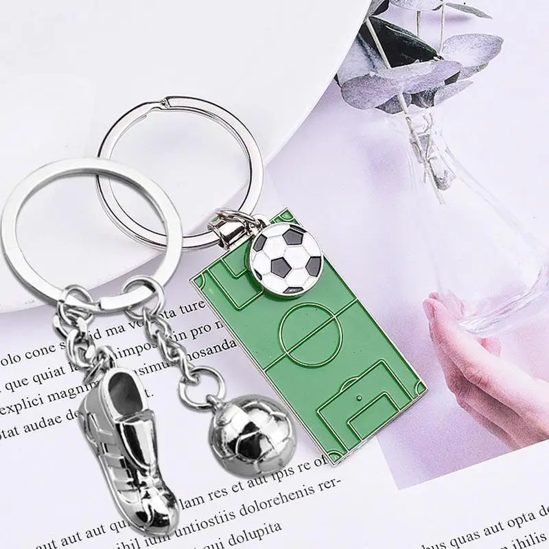 Soccer Ball Keychain Cute Soccer Ball Charm For Keychain 2022 Soccer Fan Gift Keychain For Men Teenagers Fathers For Car