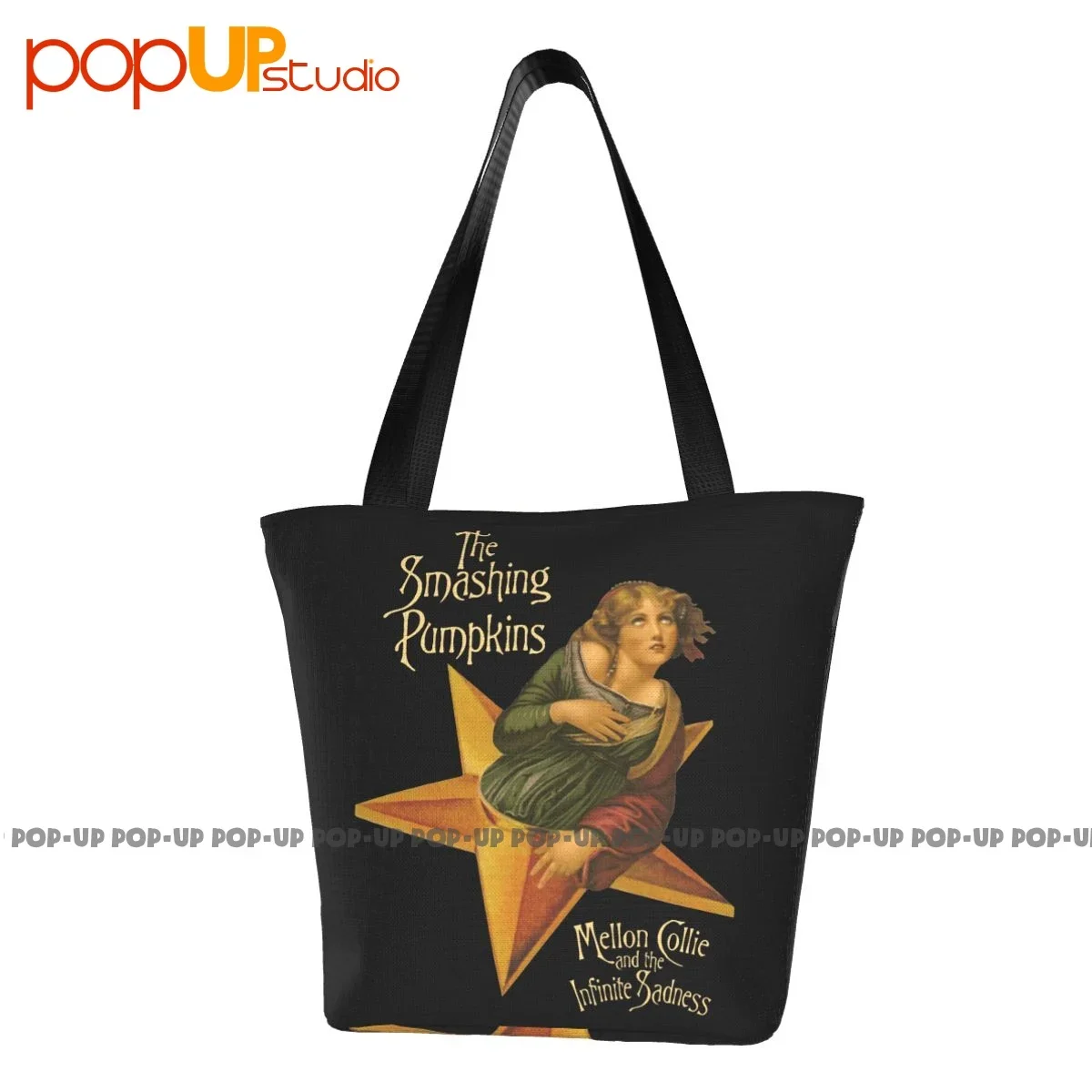 Smashing Pumpkins Mellon Collie Album Band Funny Handbags All-Match Shopping Bag Large Capacity