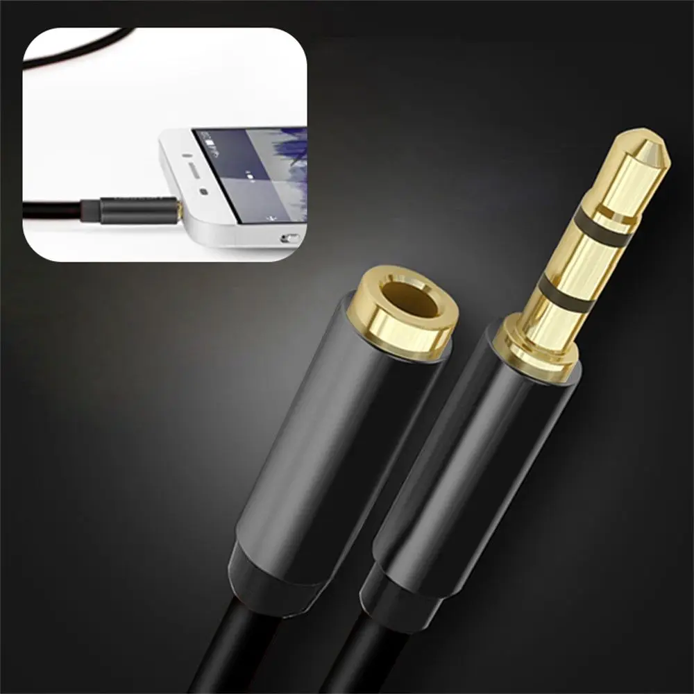 Gold Plated Plug Stereo Earphone Aux Cord Audio Extension Cable Extender Male to Female