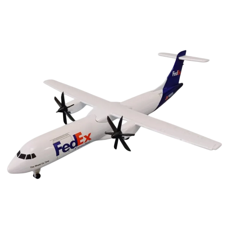 ATR-72 Federal Cargo 1/400 Scale Diecast Metal 21cm, Regional Plane Model, Collectible Gift, Toys for Children, Miniature Items